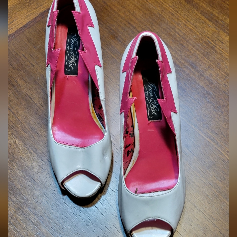 Iron Fist Open Toe Heels